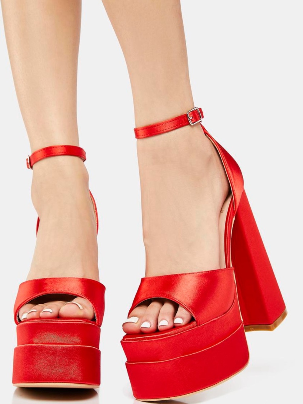 Red Platform heels - Picture 2 of 5